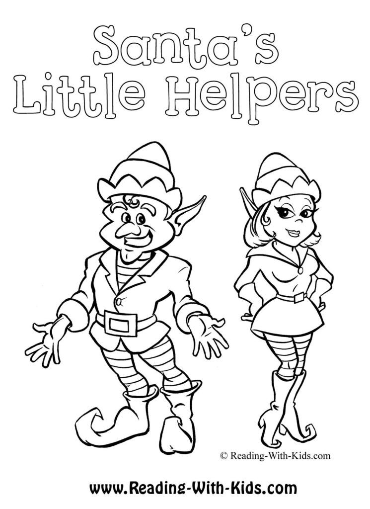 Elf Coloring Pages Free - Coloring Page