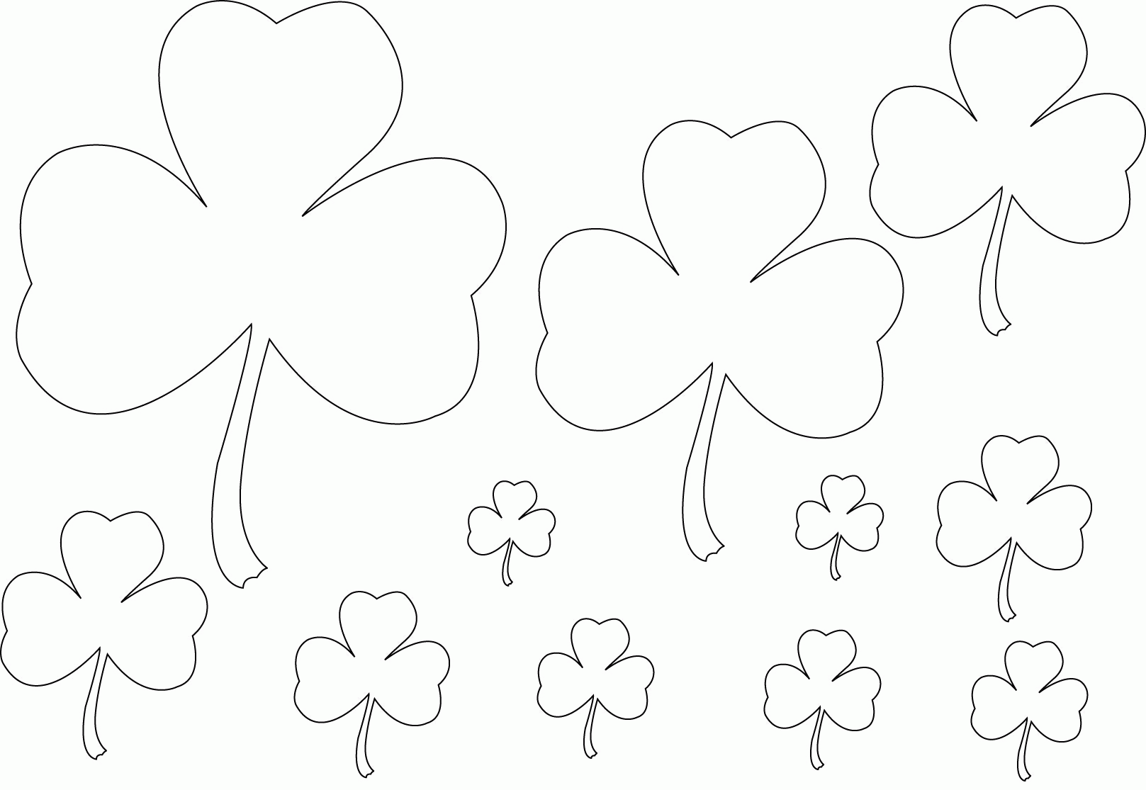 Free Coloring Pages Of Shamrocks - Coloring Home