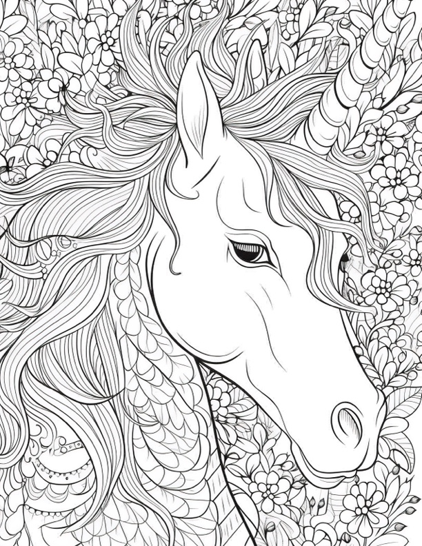 4 Unicorn Coloring Pages! - The Graphics Fairy