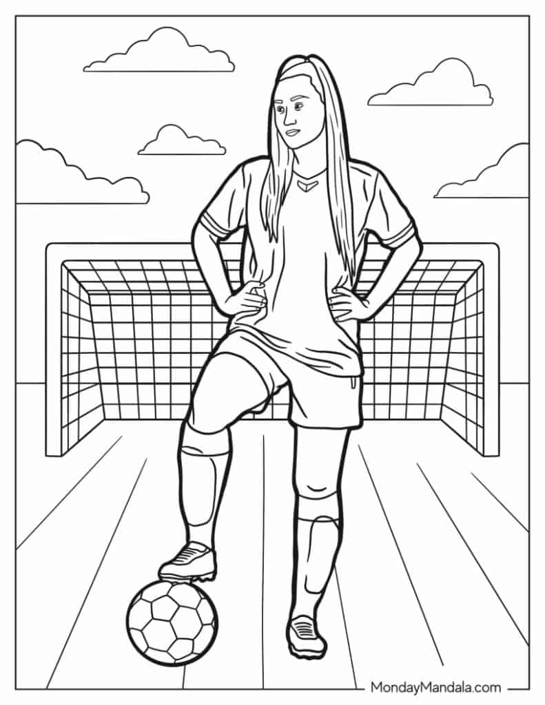 Soccer Coloring Page (Free PDF Printables) - Coloring Home