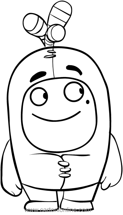 Bubbles of the Oddbods coloring pages