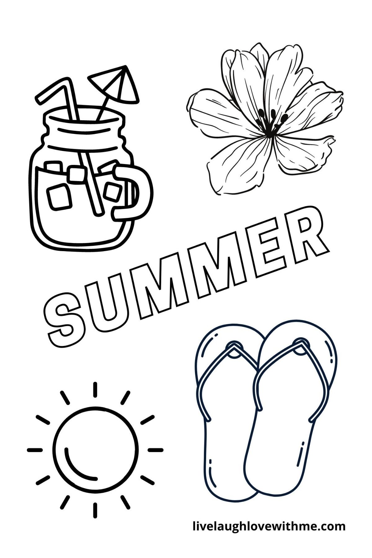 Summer Coloring Pages Free Printable - Live Laugh Love