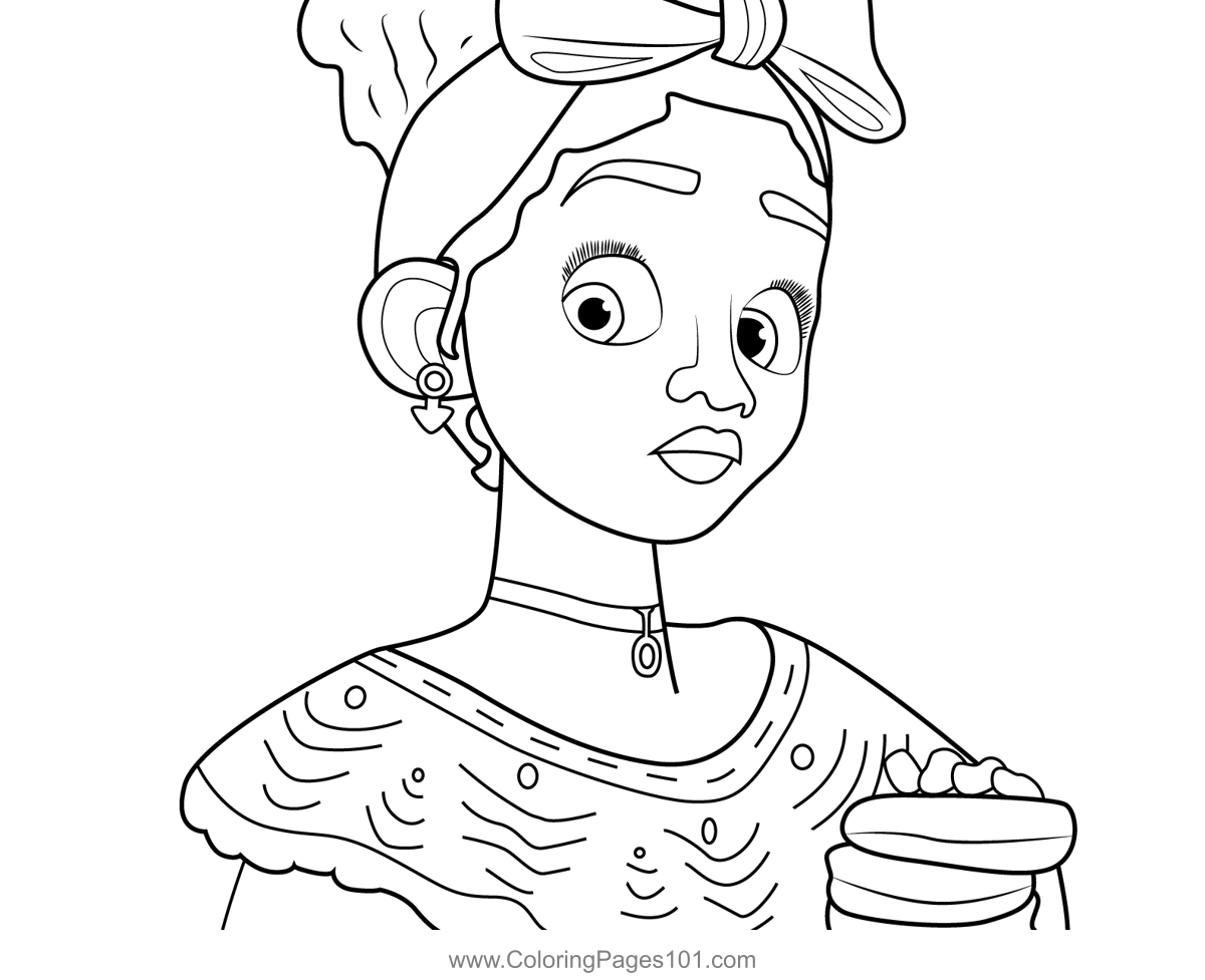 Dolores Madrigal Encanto Coloring Page for Kids - Free Encanto Printable Coloring  Pages Online for Kids - ColoringPages101.com | Coloring Pages for Kids