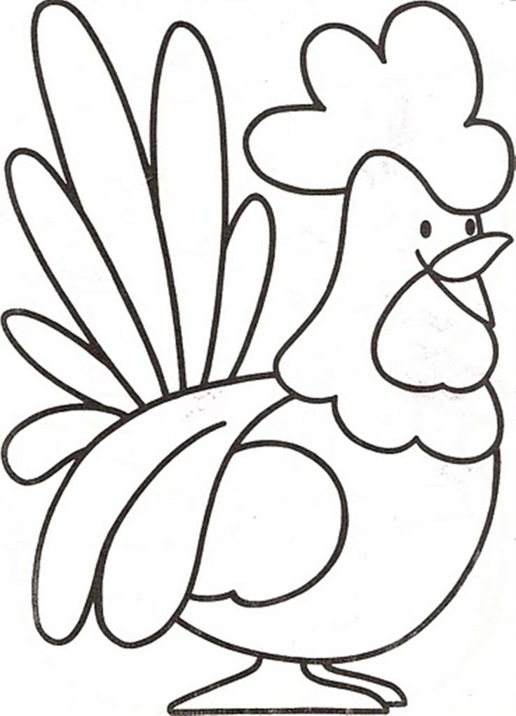 Download and Print preschool farm animal coloring pages a rooster ...