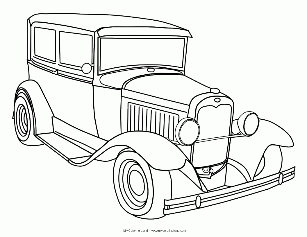 Printable Coloring Pages Old School Cars - Coloring Home