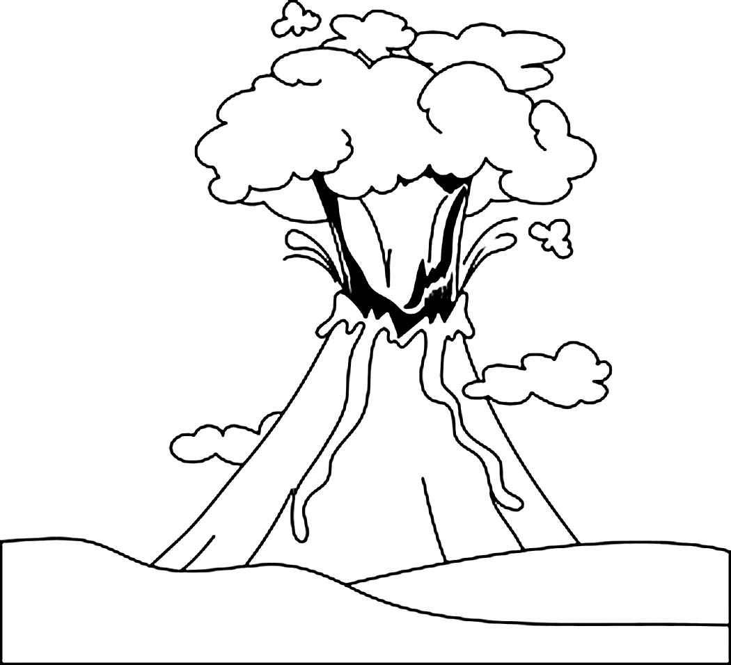 Printable Volcano Coloring Pages | ColoringMe.com