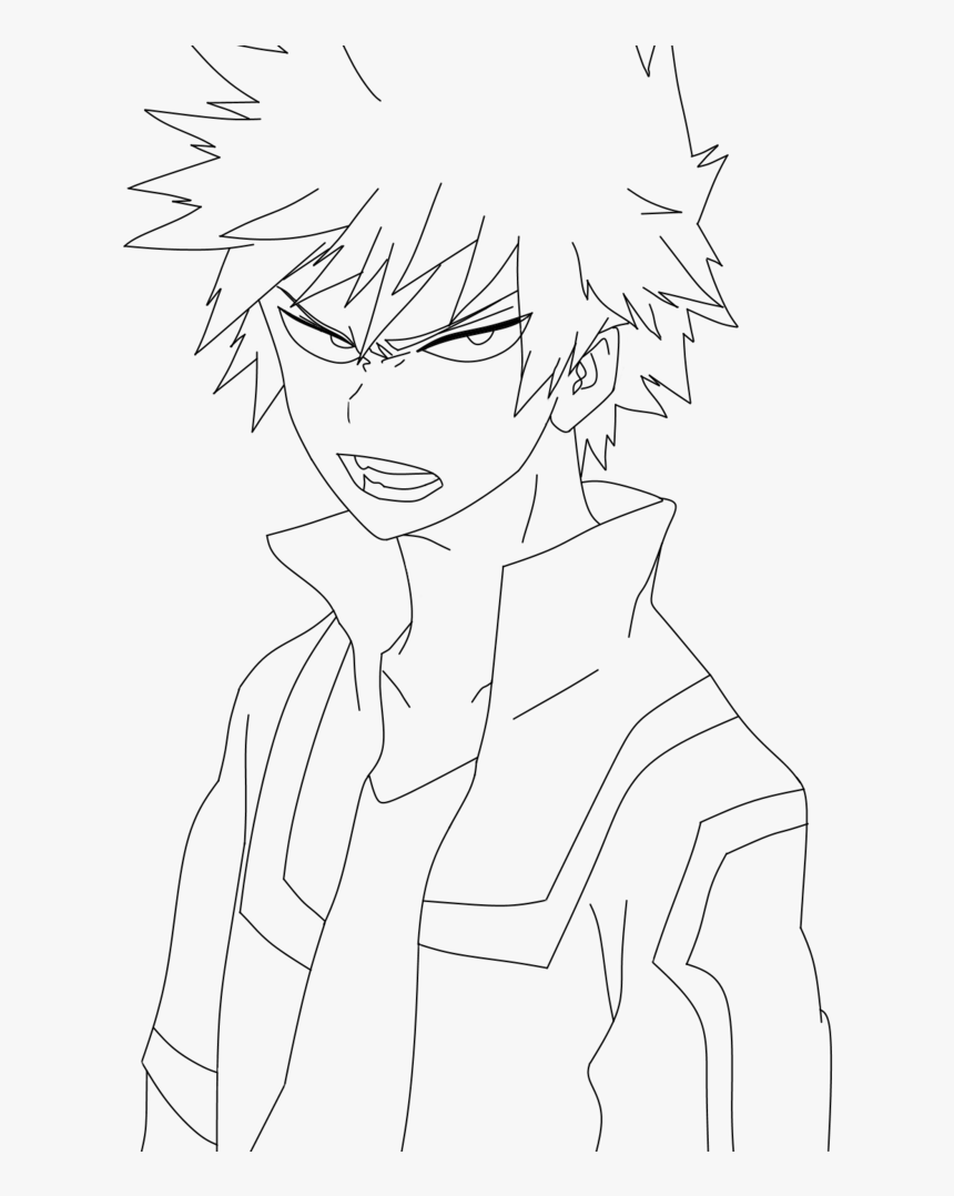 Download or print this amazing coloring page: Bakugou Training Jumpsuit Lin...