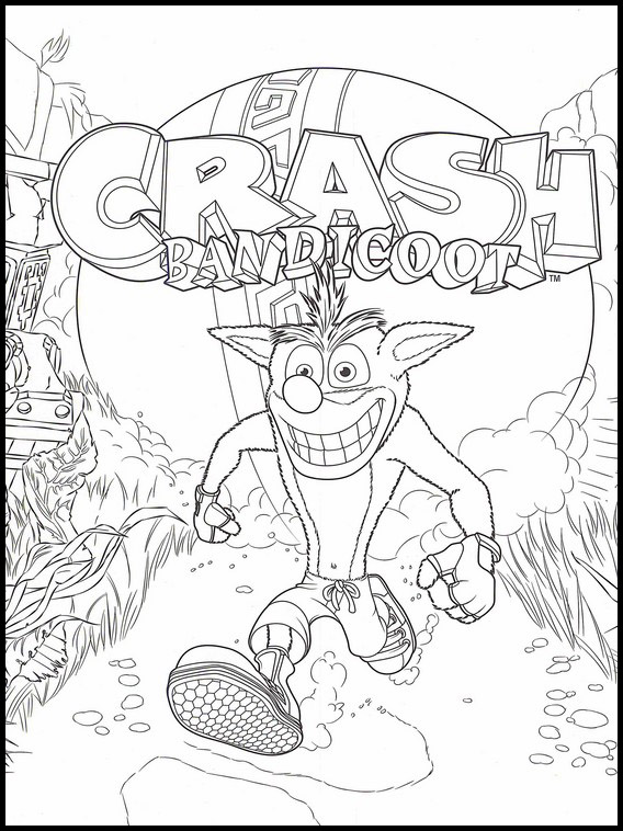 Crash Bandicoot Printable Coloring Pages 11