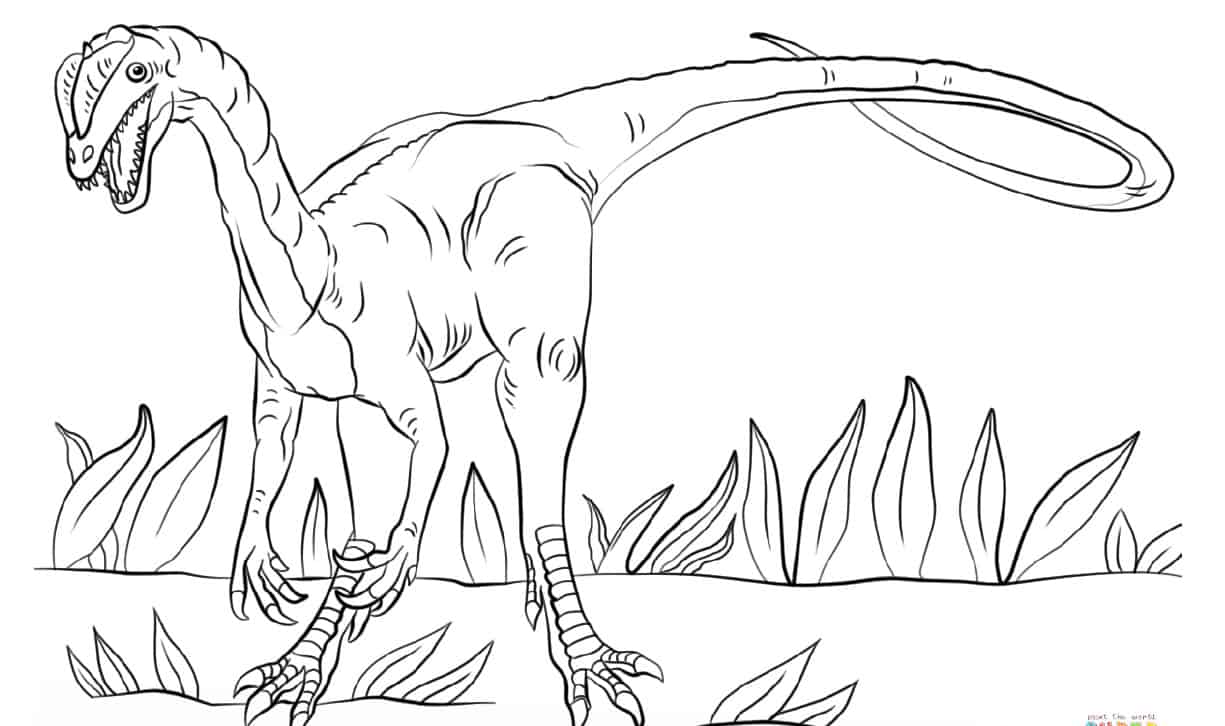 Jurassic Park Dilophosaurus coloring page | Free Printable Coloring Pages |  Keep Toddlers Busy