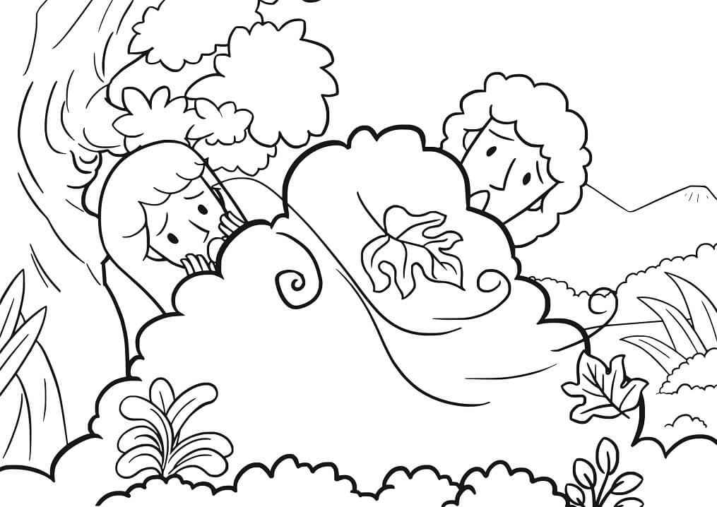 Adam and Eve Coloring Page - Free Printable Coloring Pages for Kids
