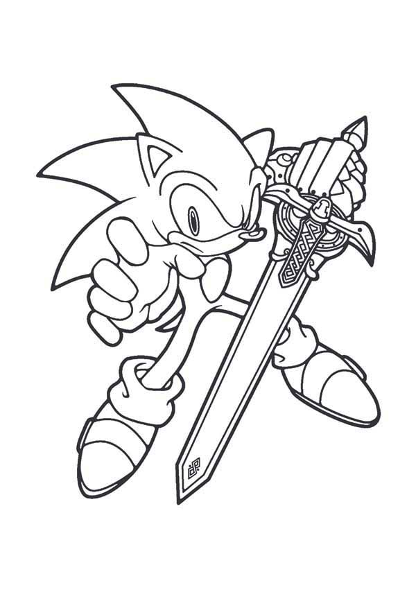 Sonic Blade Coloring Page : Kids Play Color | Hedgehog colors, Cartoon coloring  pages, Coloring books