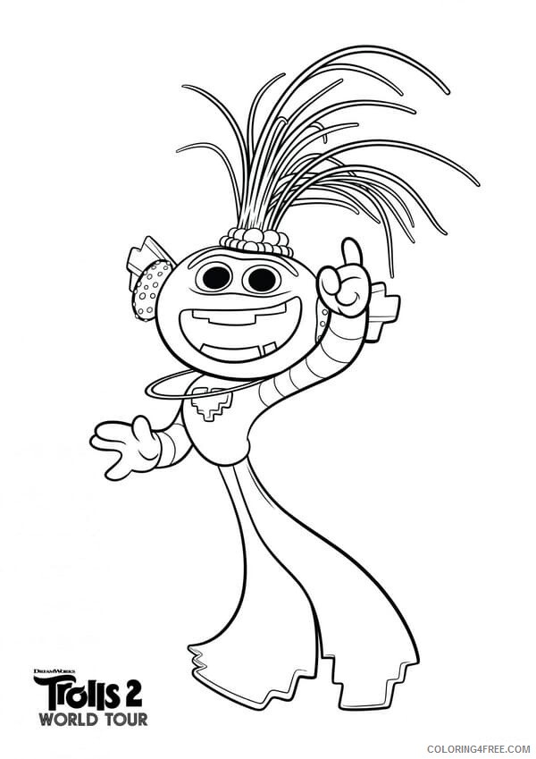 Trolls Coloring Pages TV Film wonder day trolls world tour 2020 10776  Coloring4free - Coloring4Free.com
