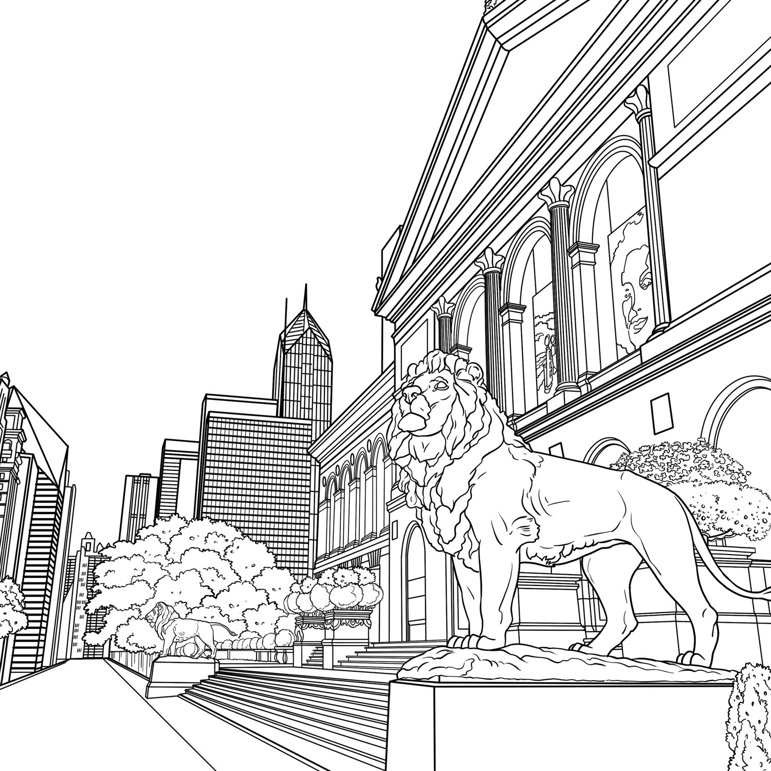Towering Chicago: An adult coloring book featuring iconic city scenes of  downtown Chicago: Katie Heupel, Dipali Dutta: 9780997972801: Amazon.com:  Books