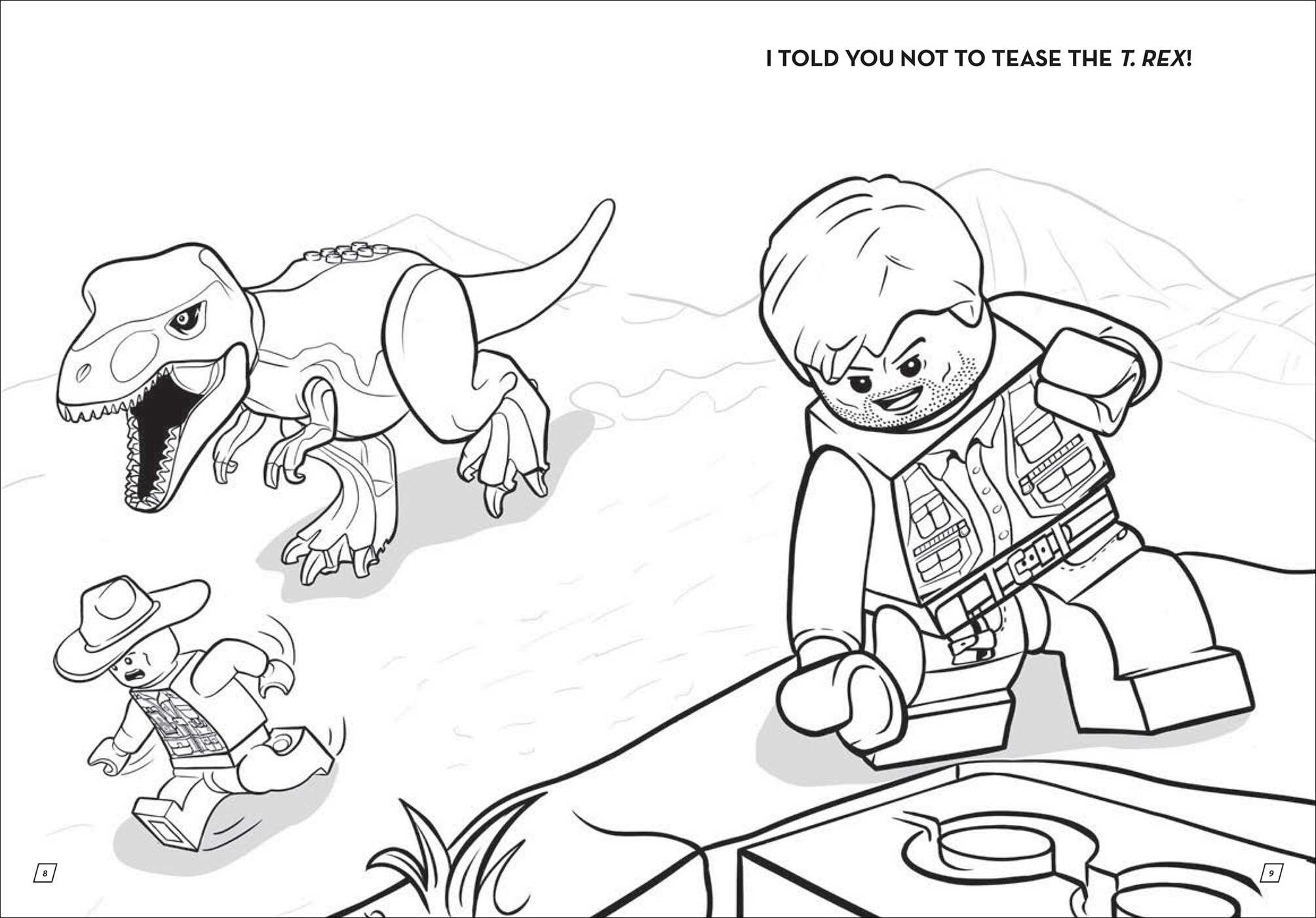 Lego Jurassic World Coloring Pages Coloring Home