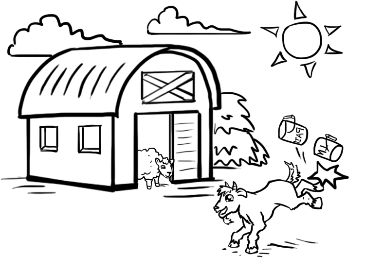 Fun Farm Animals Coloring Sheets