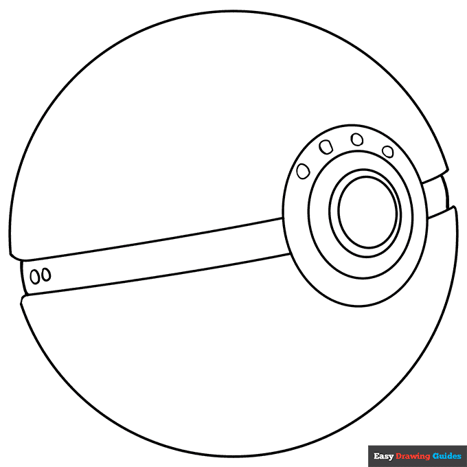 Pokeball Coloring Page | Easy Drawing ...