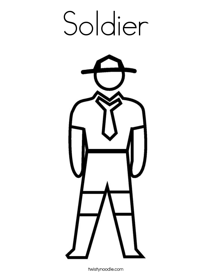 Soldier Coloring Page - Twisty Noodle