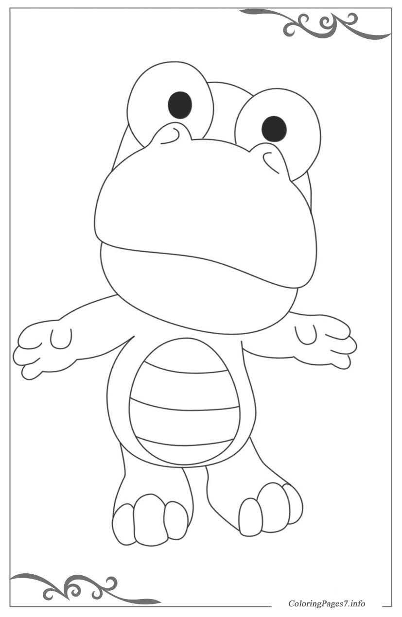 Pororo the Little Penguin Free coloring page template printing