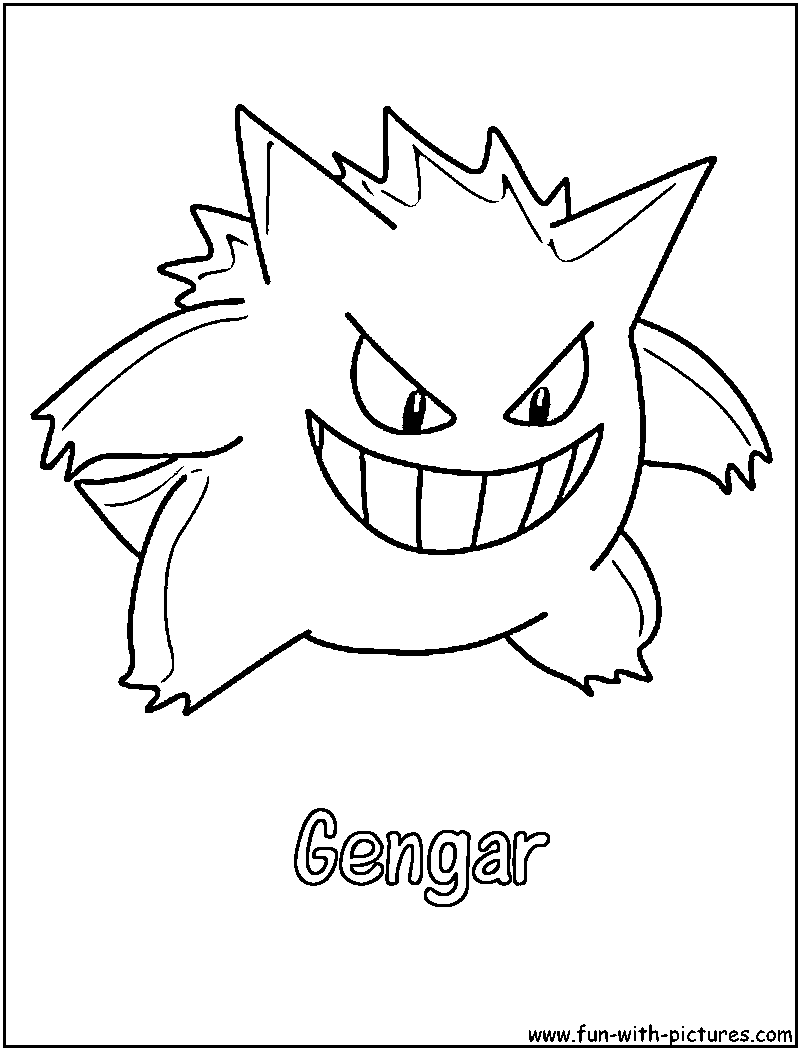 Gengar Coloring Pages - Coloring Home.