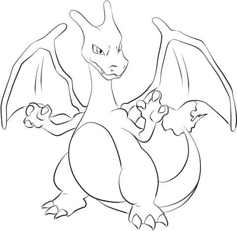 Charizard coloring page | Free Printable Coloring Pages