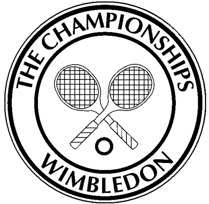 Coloring page Tennis : Logo Wimbledon 7