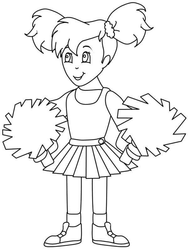 Printable Cheerleading Coloring Pages | Coloring Me
