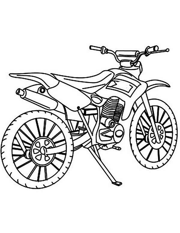 How To Draw Dirt Bike Coloring Page : Coloring Sun