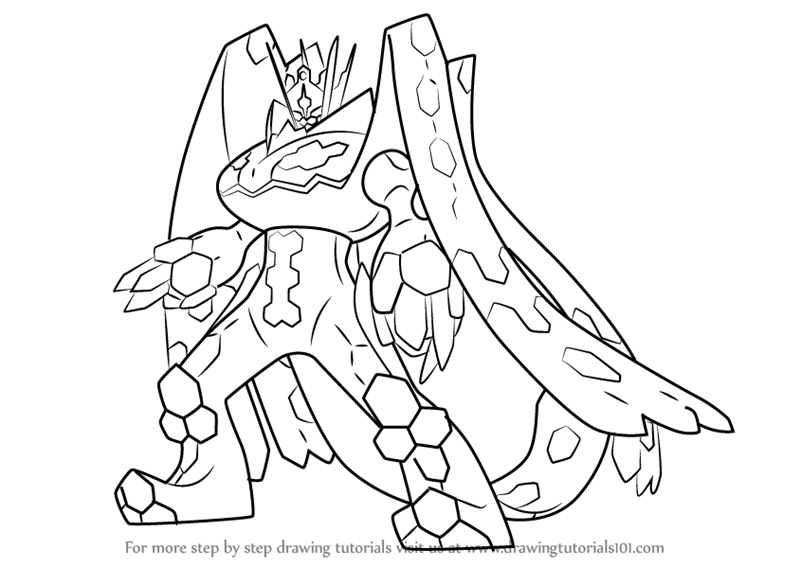 Learn How to Draw Zygarde Complete Forme from Pokemon Sun and Moon (Pokémon  Sun and Moon) Step by Step : Drawing Tutorials