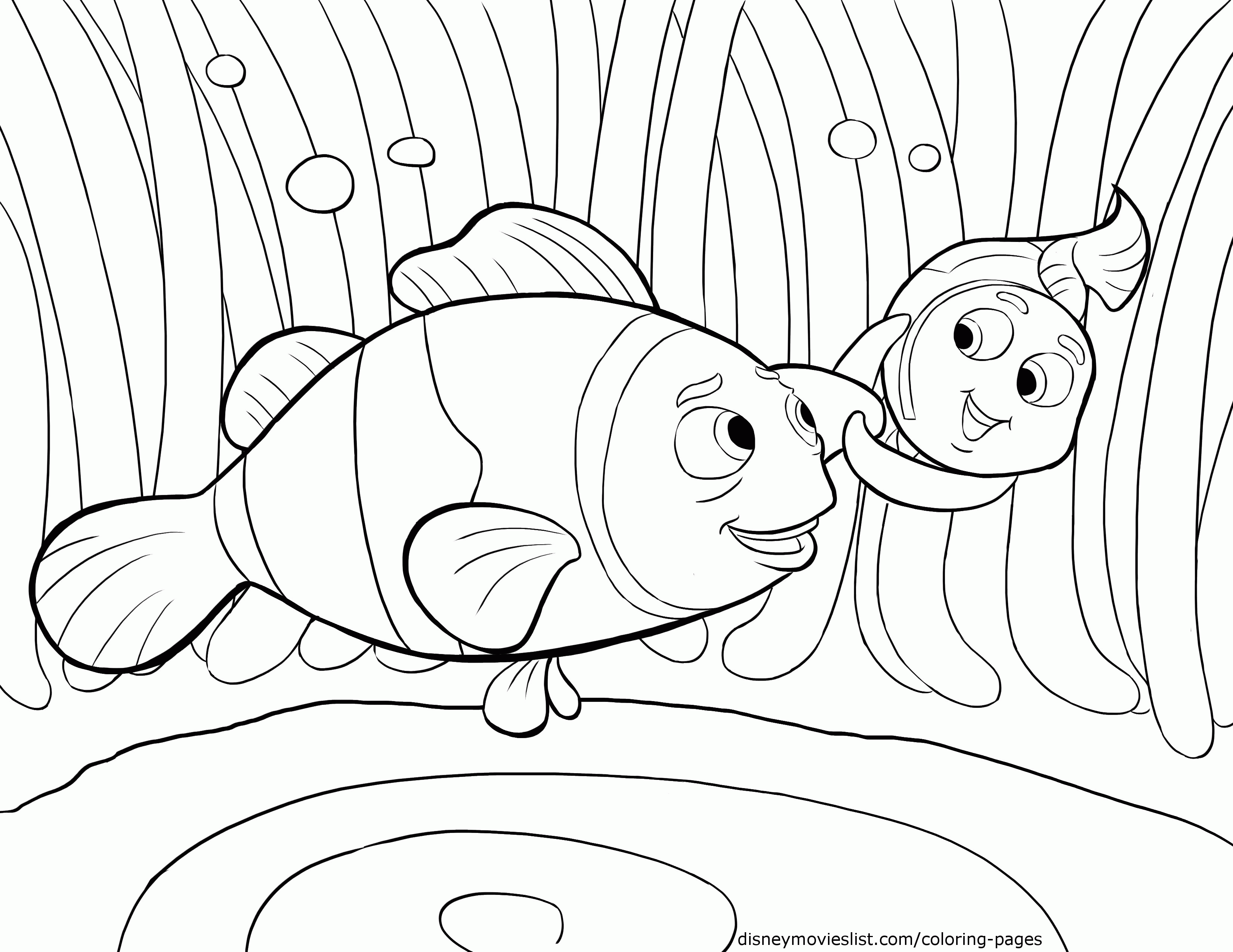Marlin & Nemo   Disney's Finding Nemo Coloring Pages Sheet, Free ...