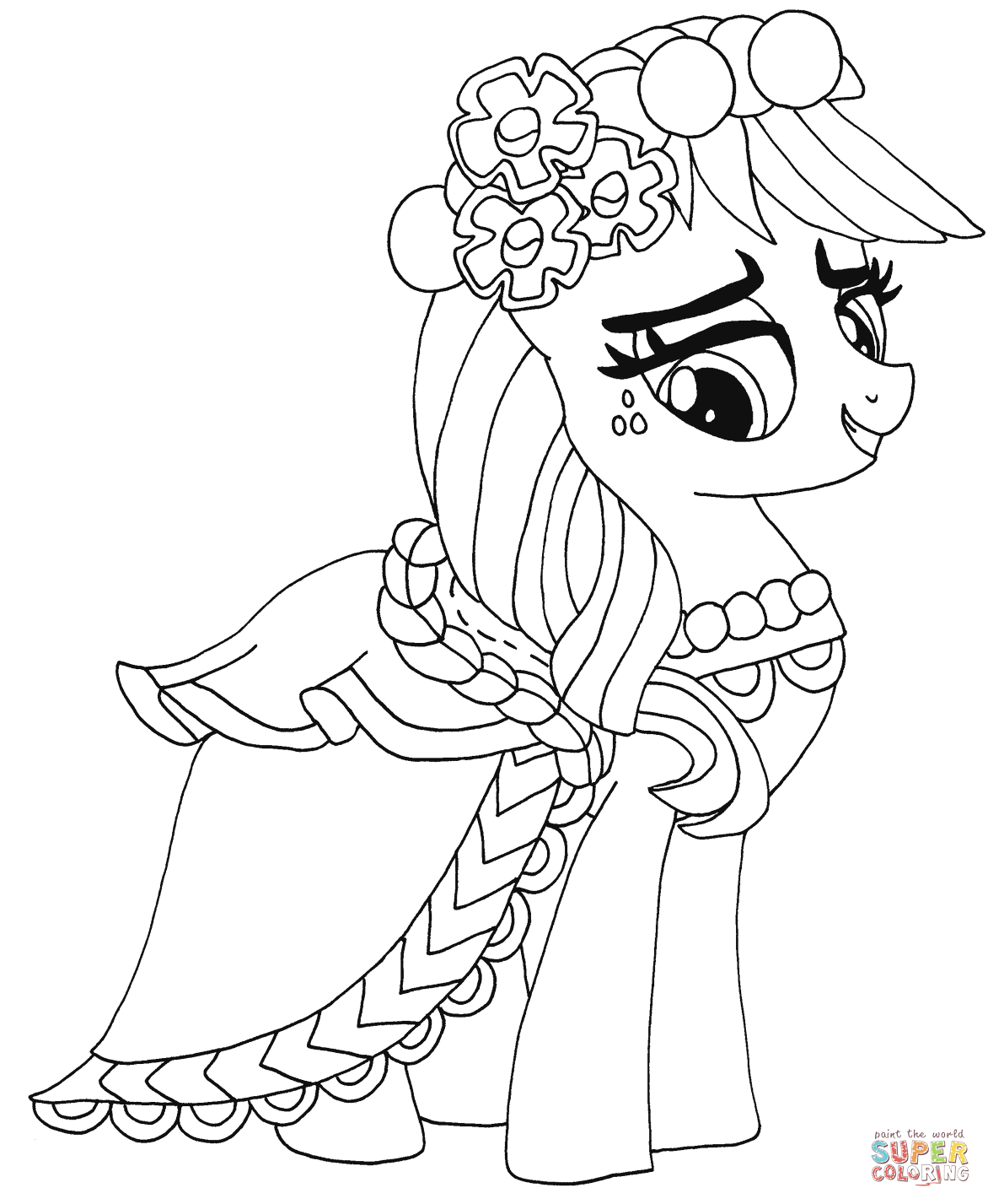 My Little Pony Applejack Coloring Page   Free Printable Coloring ...