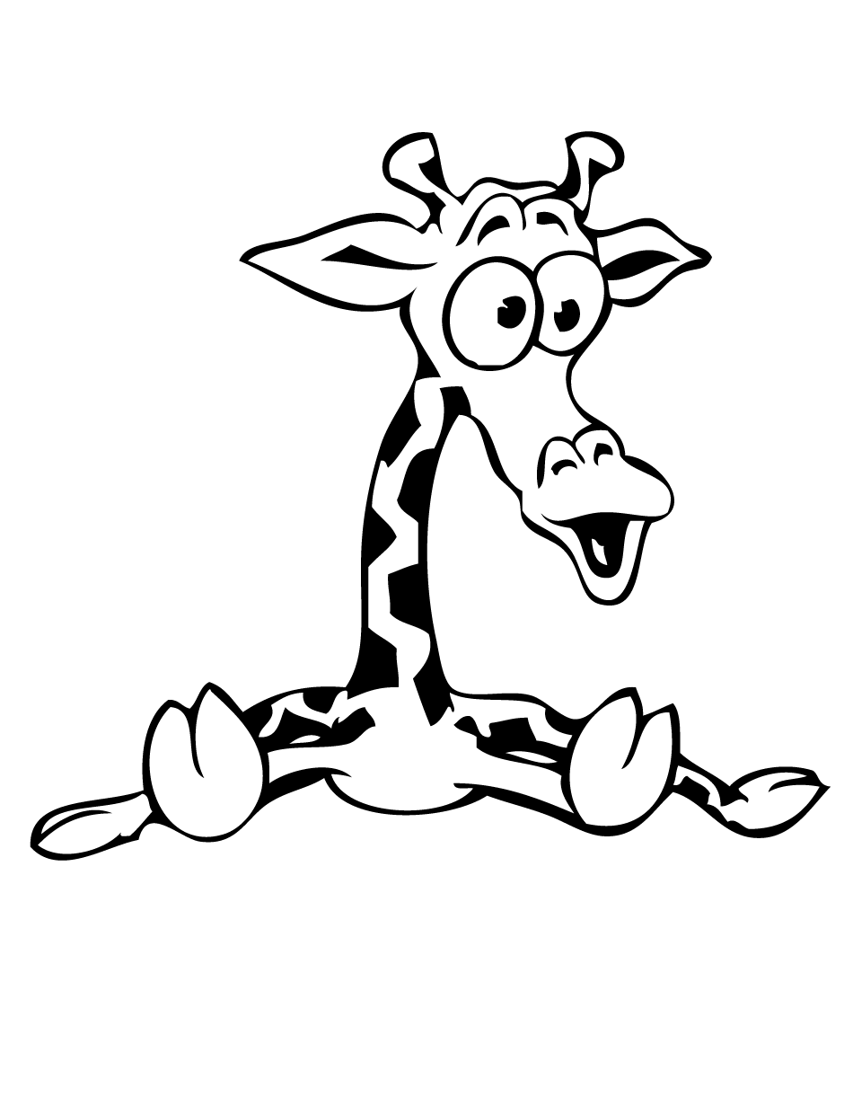 Giraffe Coloring Pages and Book | UniqueColoringPages