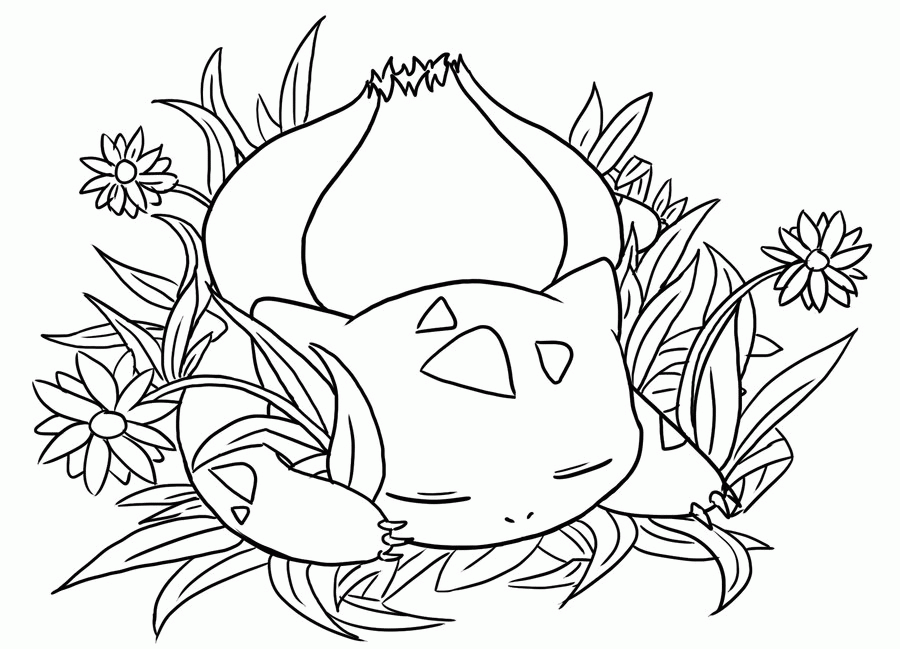 Bulbasaur Coloring Page - Coloring Home