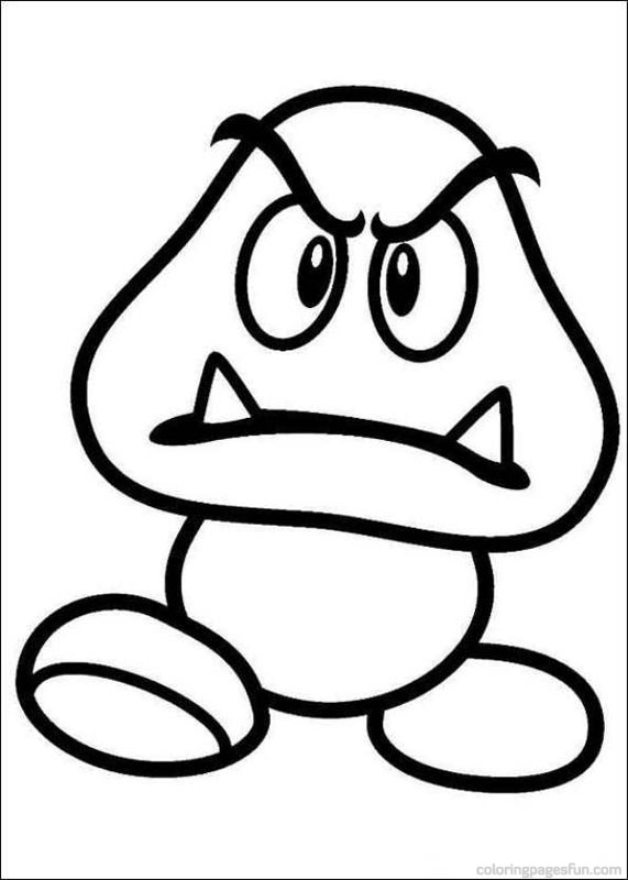 Goomba Coloring Page
