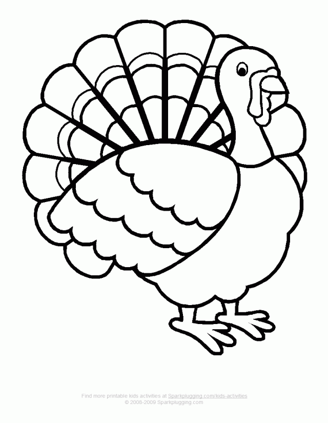 Download Thanksgiving Turkey Outline - Coloring Home