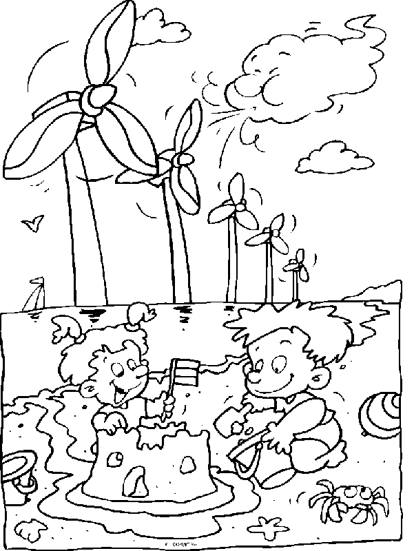 Windmills Coloring Pages 2 | Free Printable Coloring Pages 