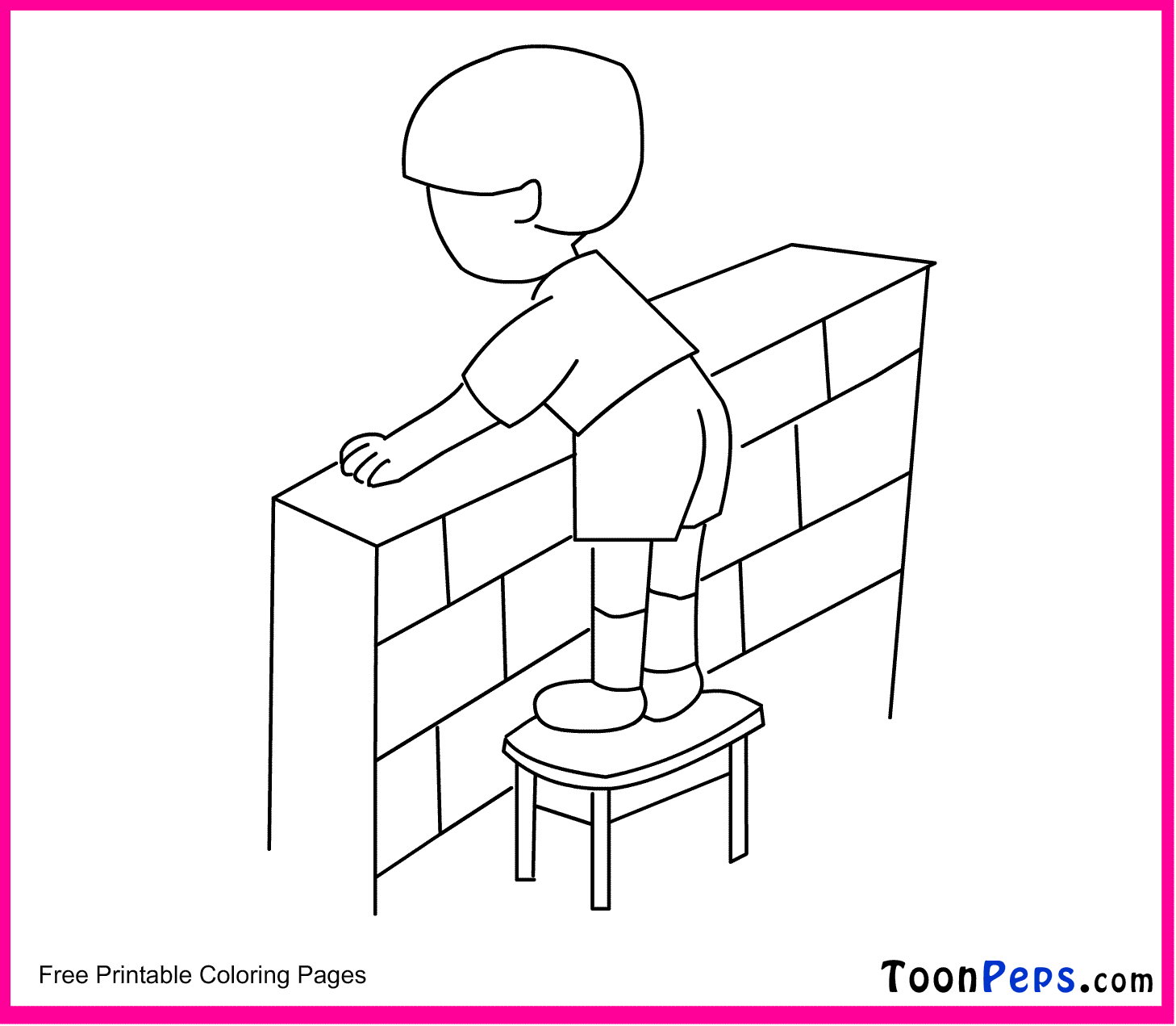 Toonpeps : Free Printable Wall coloring pages for kids