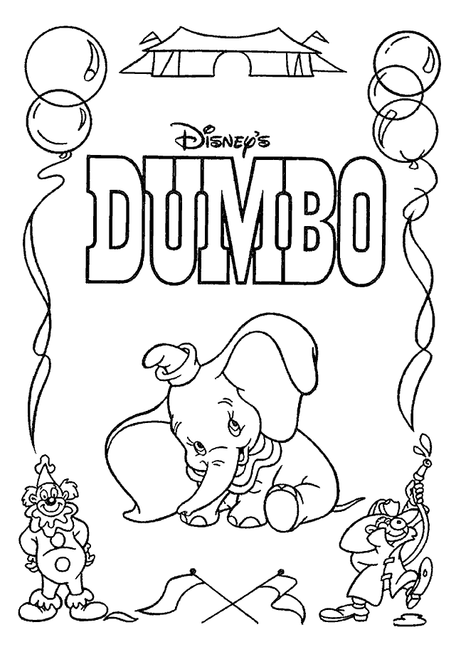 Dumbo The Flying Elephant Coloring Page Dumbo Coloring Page - Coloring Home