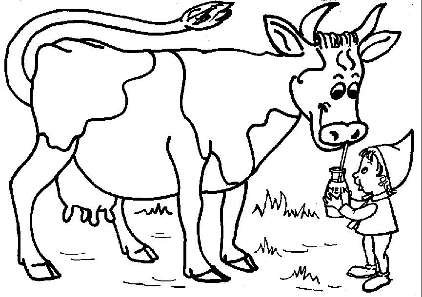 happy Cow Coloring Pages for kids | Great Coloring Pages
