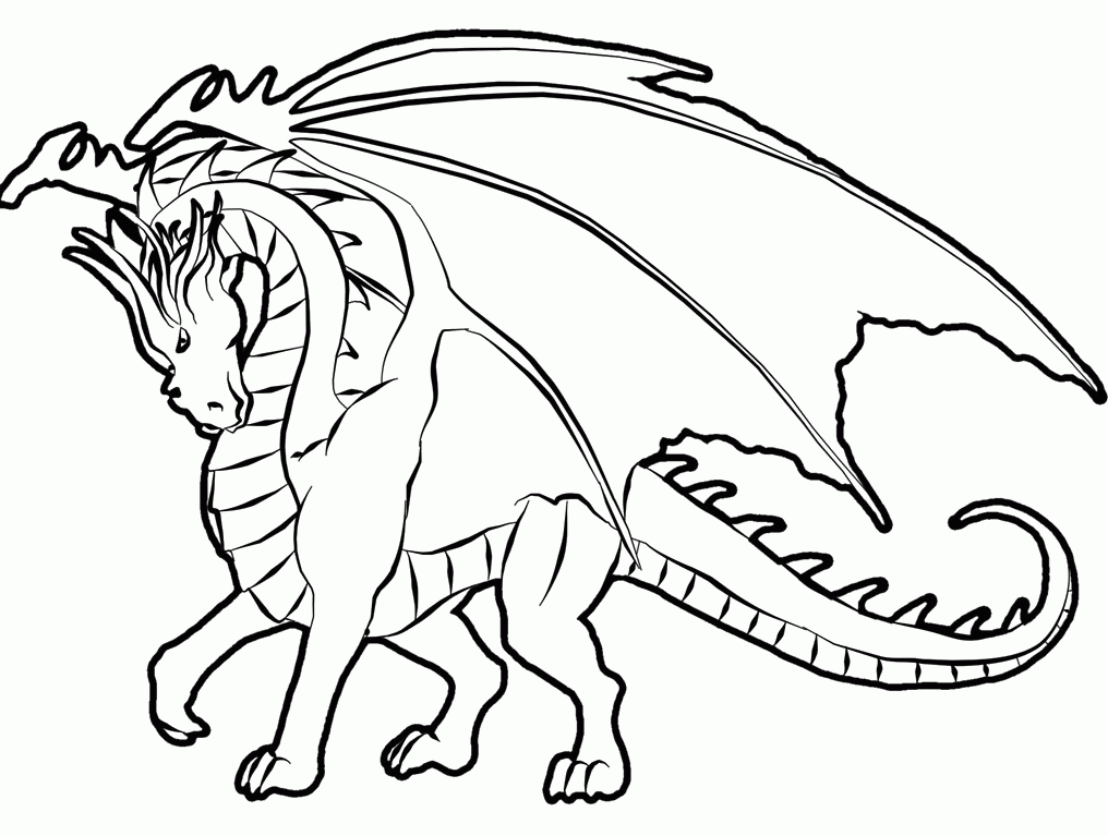 Large Winged Dragon Coloring Pages - Dragon Coloring Pages 