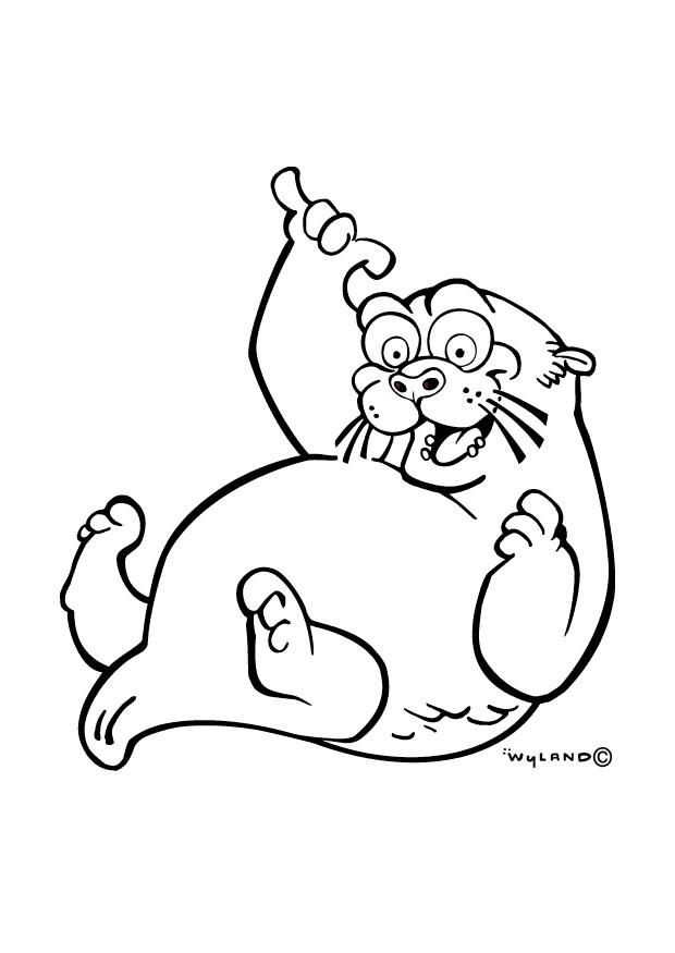 Coloring page otter - img 9010.