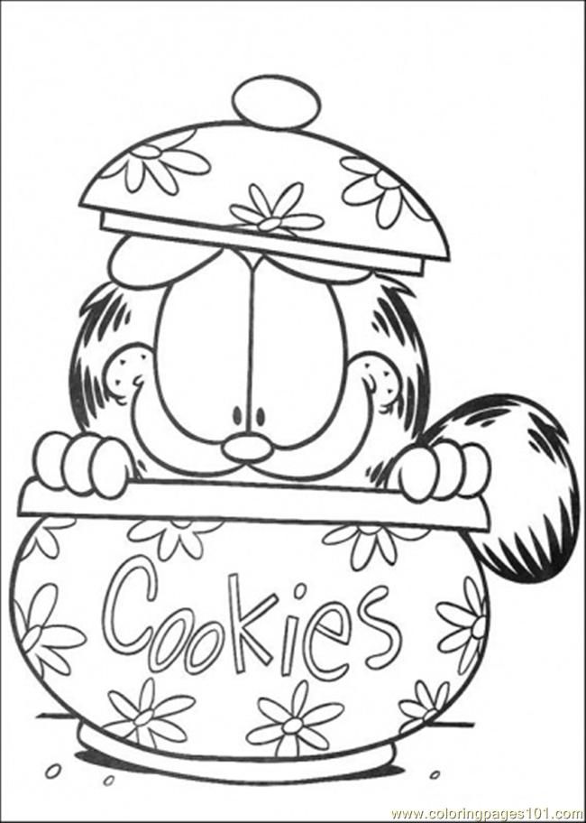 Coloring Pages Cookies (Cartoons > Garfield) - free printable 