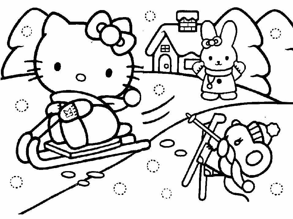 HELLO KITTY COLOURING | Fantasy Coloring Pages