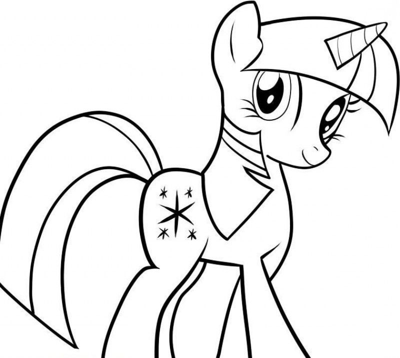 Twilight Sparkle Happy Joking Coloring Page - Kids Colouring Pages