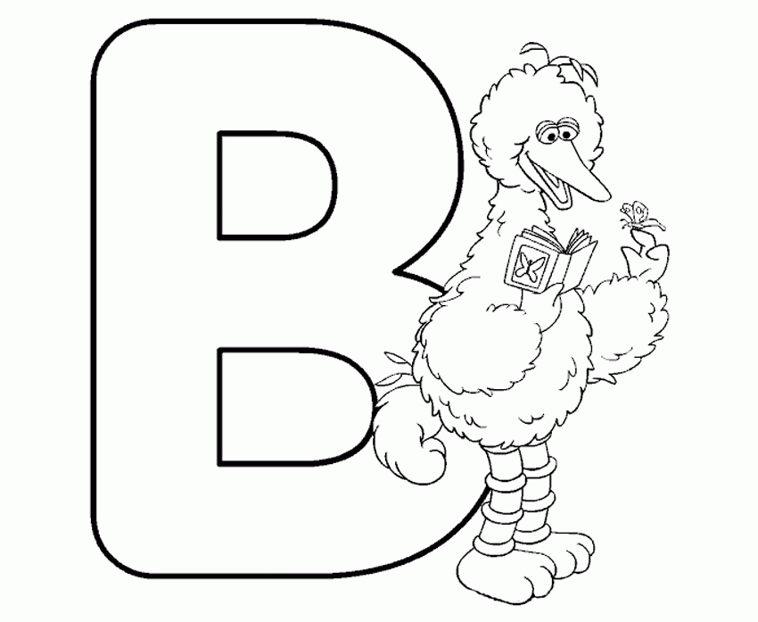 Online Bigbird Alphabet Coloring Pages Best Res | ViolasGallery.com
