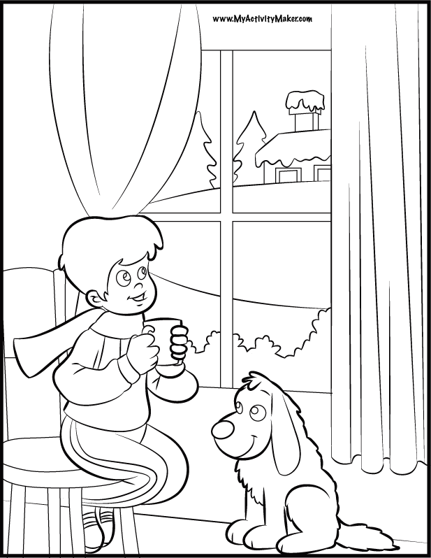 winterseason Colouring Pages