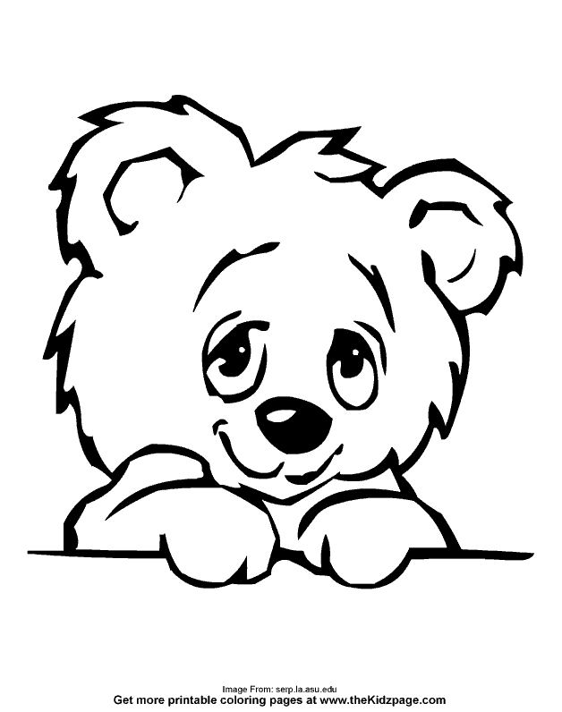 Little Bear Coloring Page - Coloring Home
