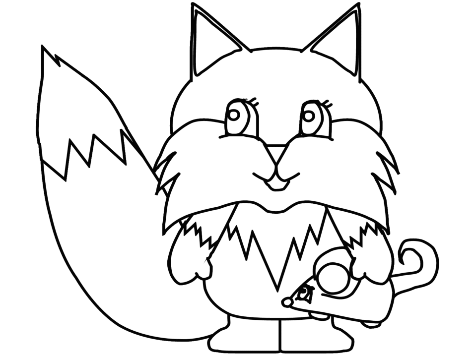Printable Fox Animals Coloring Page | Coloring Pages 4 Free