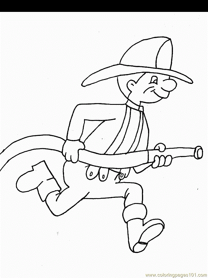 Fire Fighter Coloring Pages