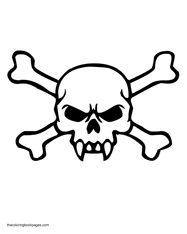 skull crossbones Colouring Pages (page 2)