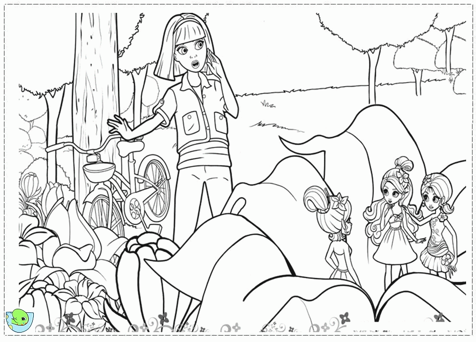 Barbie Thumbelina coloring page- DinoKids.